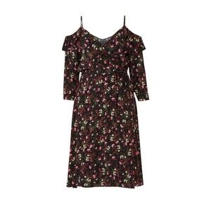 NEW City Chic Pretty Floral Print Ruffle Cold Shoulder Wrap‎ Dress Size XXL